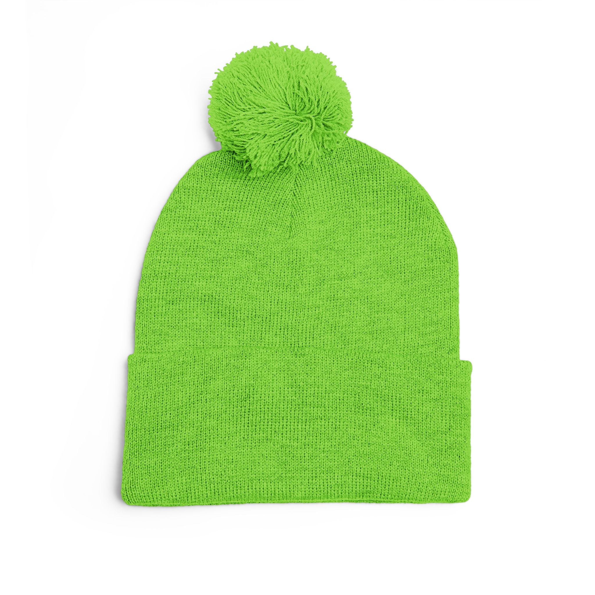 Wylie Verse Pom-Pom Knit Cap with Embroidery
