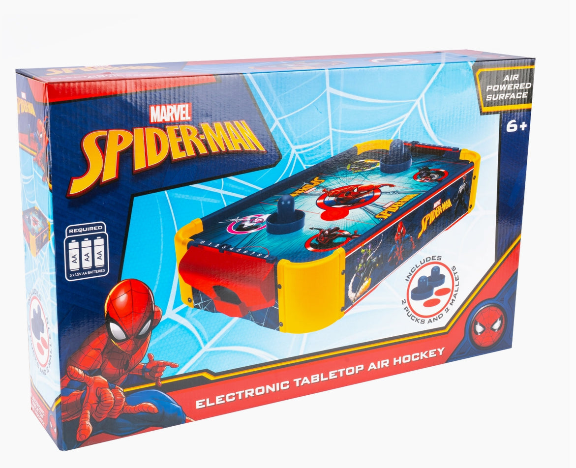 Marvel Spider-Man Electric Tabletop Air Hockey (Wood)