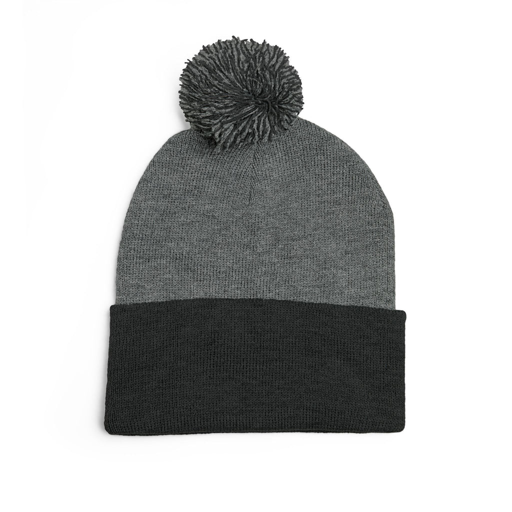 Wylie Verse Pom-Pom Knit Cap with Embroidery
