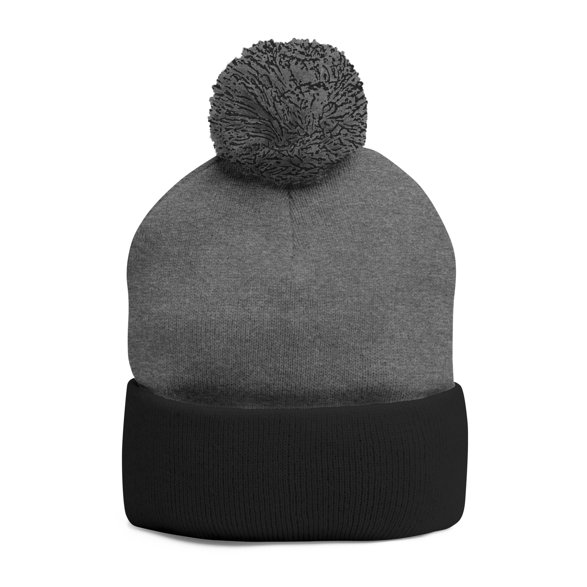 Wylie Verse Pom-Pom Knit Cap with Embroidery