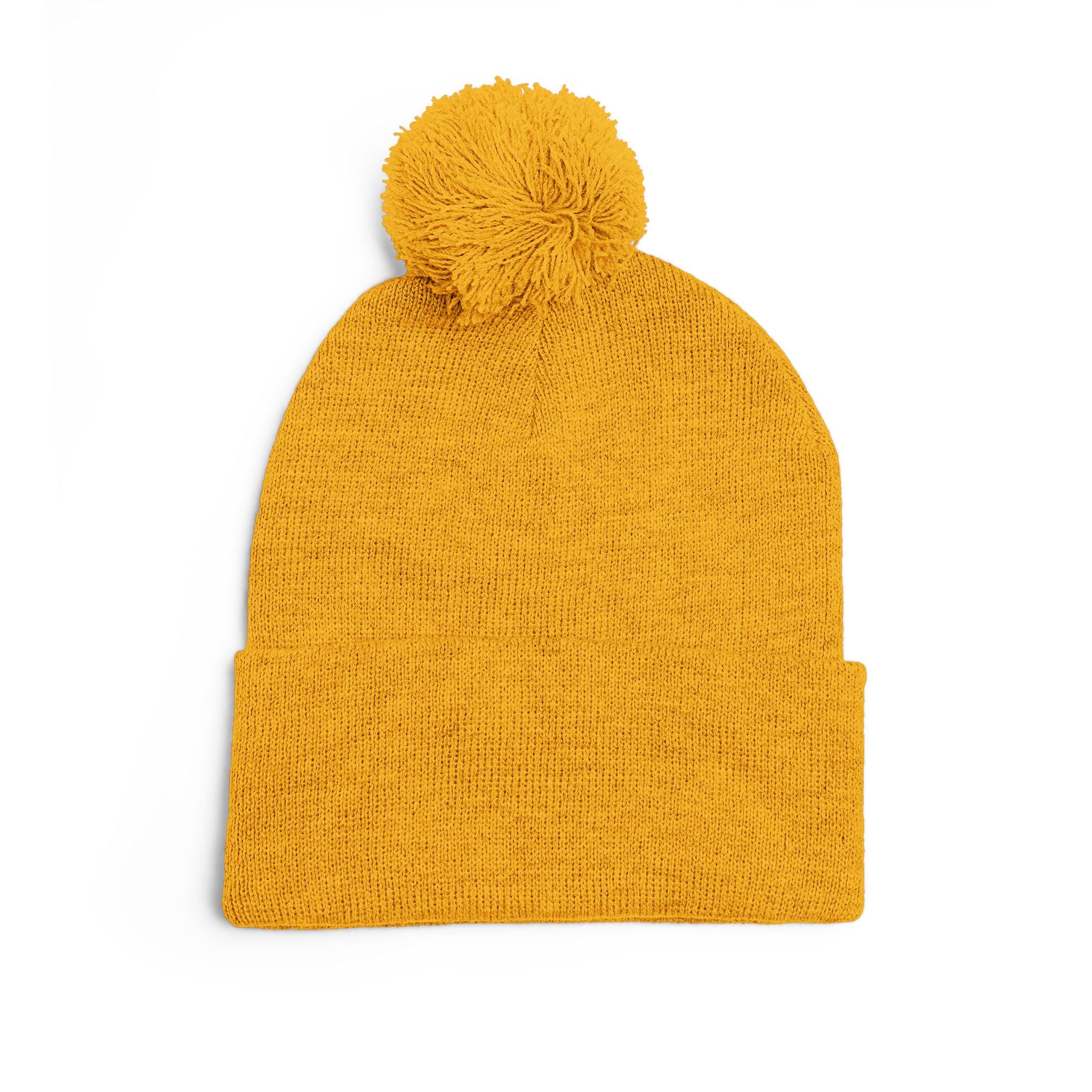 Wylie Verse Pom-Pom Knit Cap with Embroidery