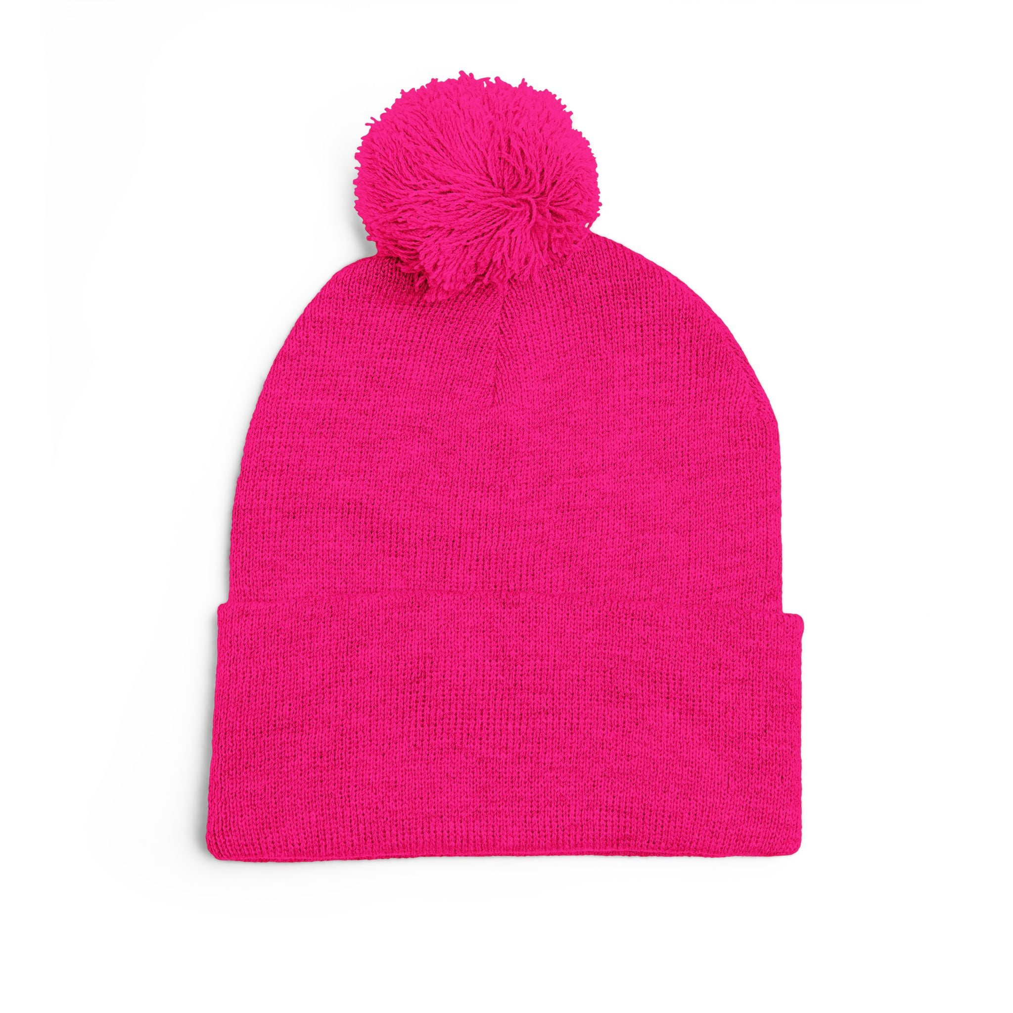 Wylie Verse Pom-Pom Knit Cap with Embroidery