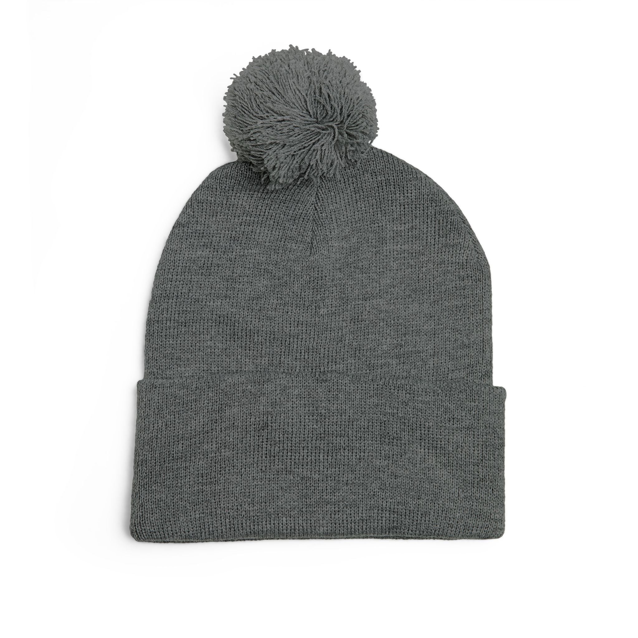 Wylie Verse Pom-Pom Knit Cap with Embroidery