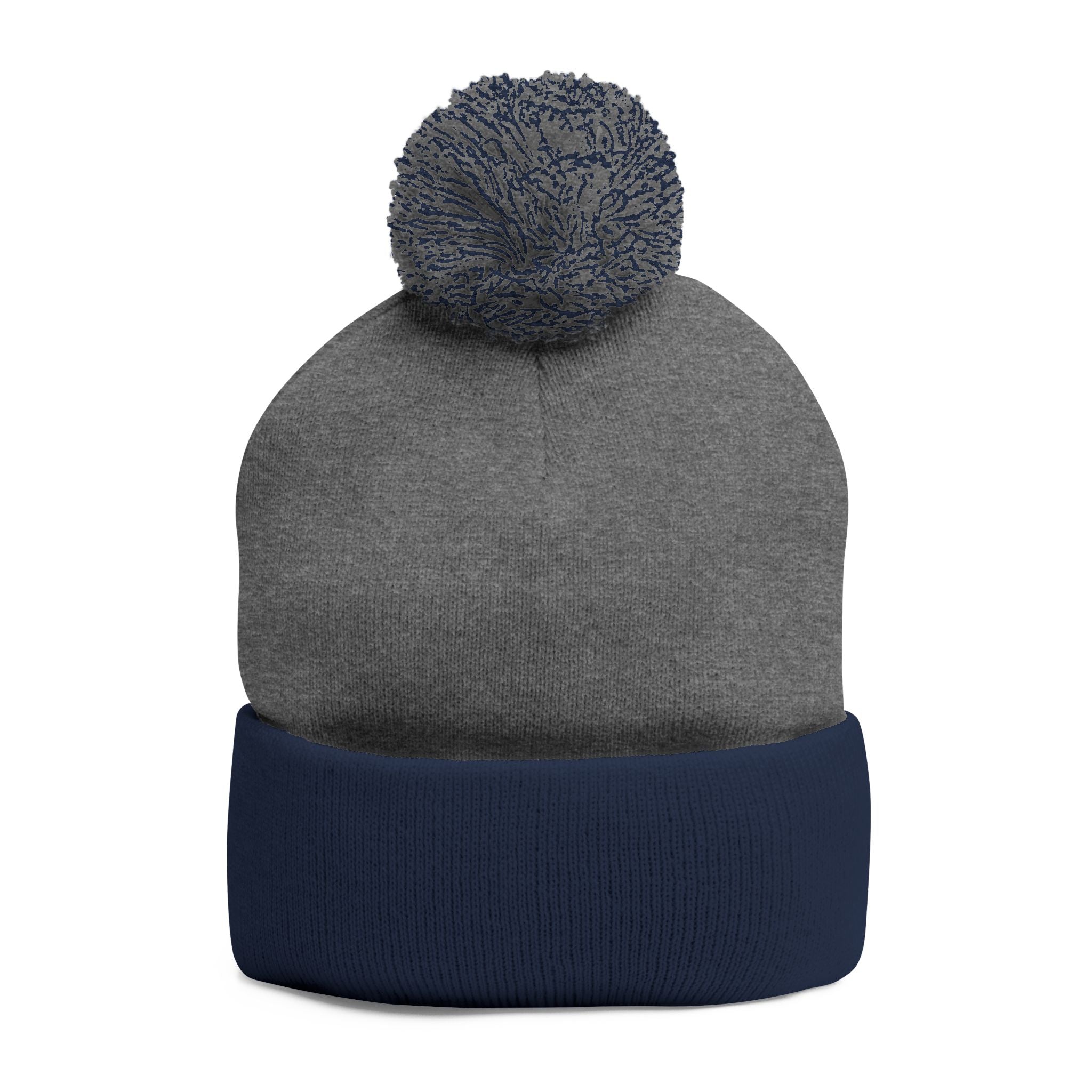 Wylie Verse Pom-Pom Knit Cap with Embroidery