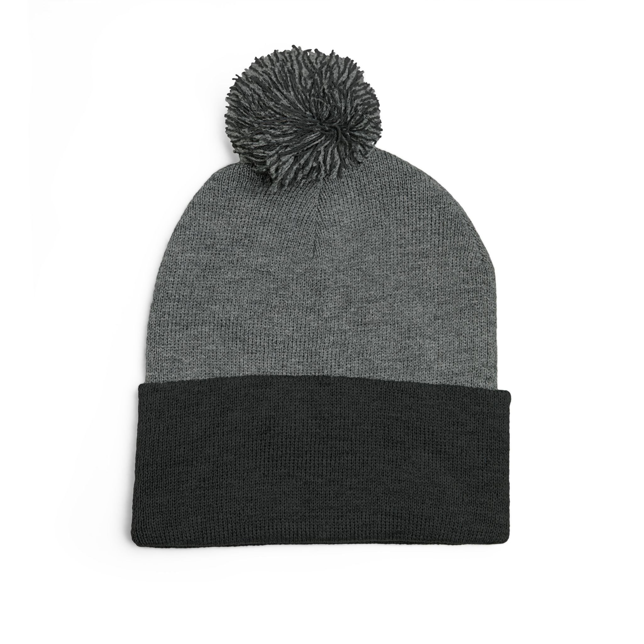 Wylie Verse Pom-Pom Knit Cap with Embroidery
