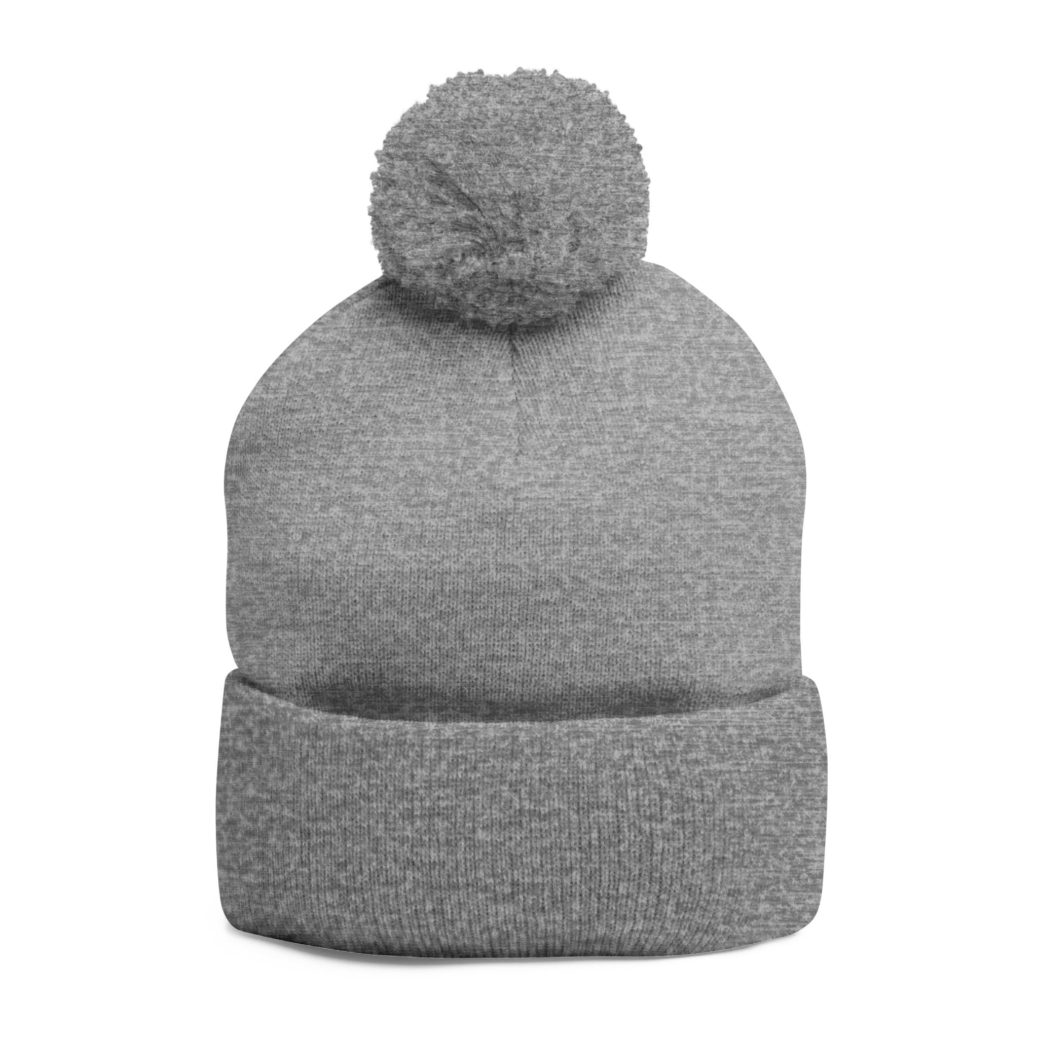 Wylie Verse Pom-Pom Knit Cap with Embroidery