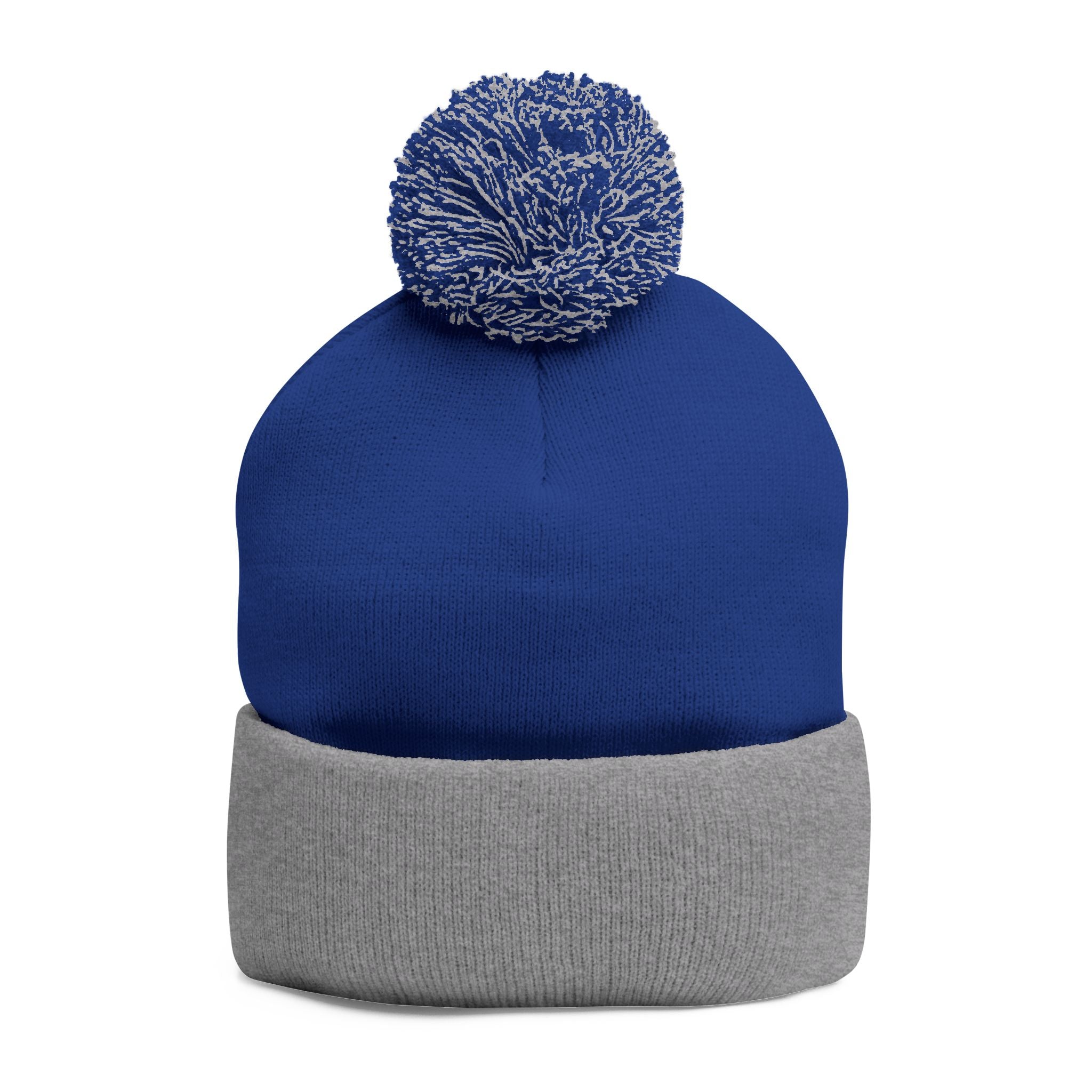 Wylie Verse Pom-Pom Knit Cap with Embroidery