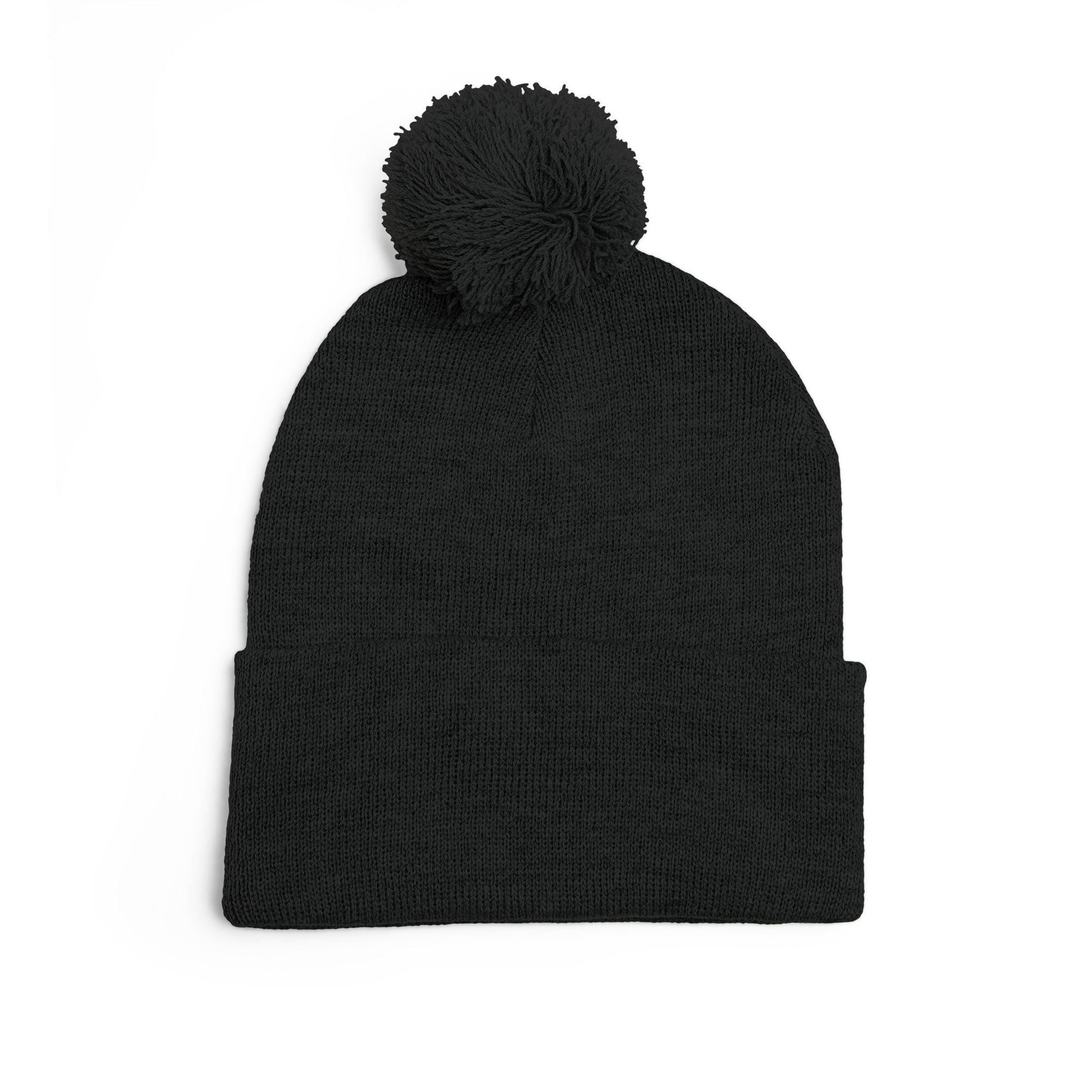 Wylie Verse Pom-Pom Knit Cap with Embroidery