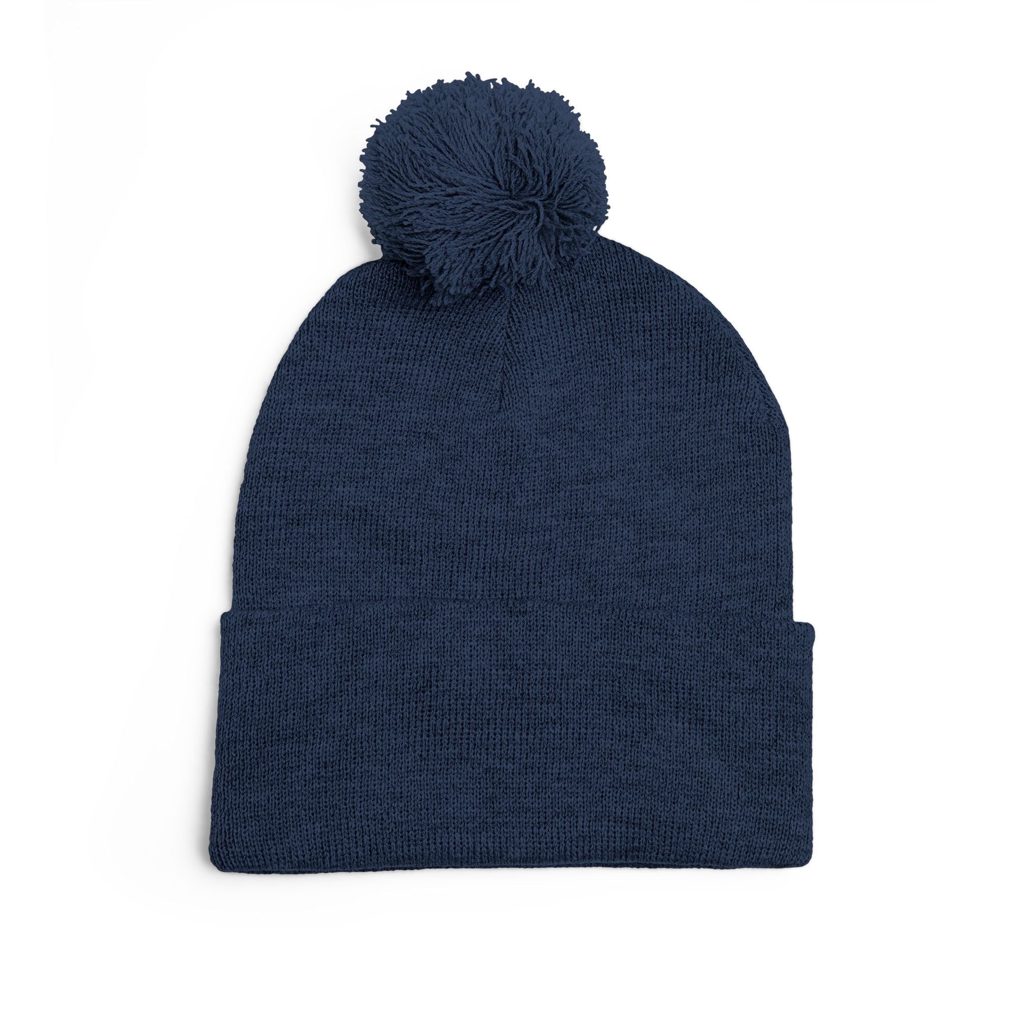 Wylie Verse Pom-Pom Knit Cap with Embroidery